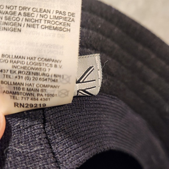 Vintage Y2K Kangol Hat Bucket Mens Medium Black Wool Lahinch Street Hip Hop - Picture 9 of 10